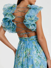 Load image into Gallery viewer, Backless printed maxi dress