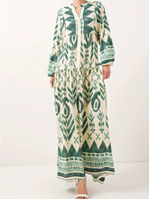 Indlæs billede til gallerivisning Printed lantern sleeves loose dress