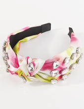 Load image into Gallery viewer, Knotted Tie-Dye Rhinestone Headband