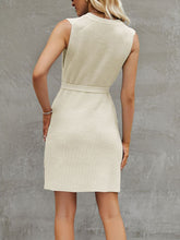 Load image into Gallery viewer, Fashionable Commuter Round Neck Knitted Slit Dress