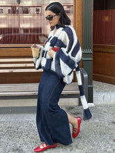 Carica l&#39;immagine nel visualizzatore di Gallery, Cozy Stripe Sweater Cardigan