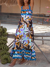 Lataa kuva Galleria-katseluun, Printed Suspender Maxi Dress