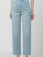 Load image into Gallery viewer, Light Blue Slim Straight Jeans