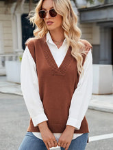 Load image into Gallery viewer, V-Neck Slim Knit Vest
