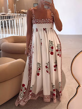 Load image into Gallery viewer, Square Neck Paneled Floral Print Maxi Dress