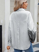 Load image into Gallery viewer, Loose-Fit Striped Button-Down Shirt