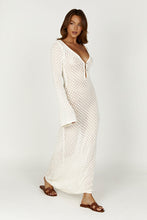 Load image into Gallery viewer, aikergood Augusta Crochet Fishtail Flare Sleeve Maxi Dress