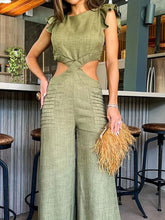 Load image into Gallery viewer, Open-Waist Loose Wide-Leg Jumpsuit