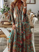 Carregar imagem no visualizador da galeria, Down The West Coast Bohemia Print Maxi Dress