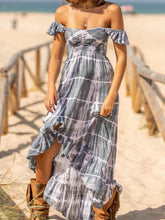 Load image into Gallery viewer, Bohemian One-Shoulder Lace Dress