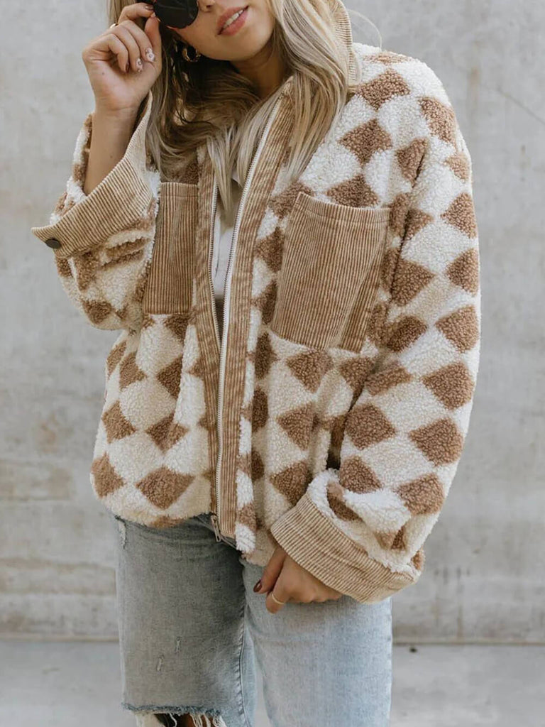 Fashion Plush Zipper Jacket