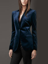 Load image into Gallery viewer, Solid Color Simple Velvet Jacket