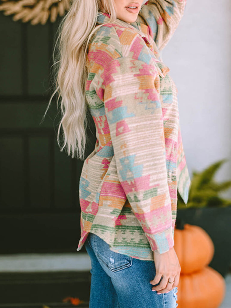 Multicolor Check Oversized Jacket