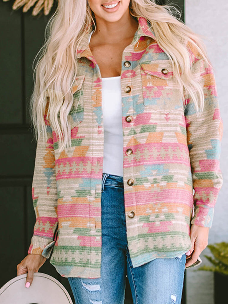 Multicolor Check Oversized Jacket