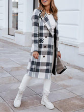 Carica l&#39;immagine nel visualizzatore di Gallery, Double Breasted Printed Plaid Jacket