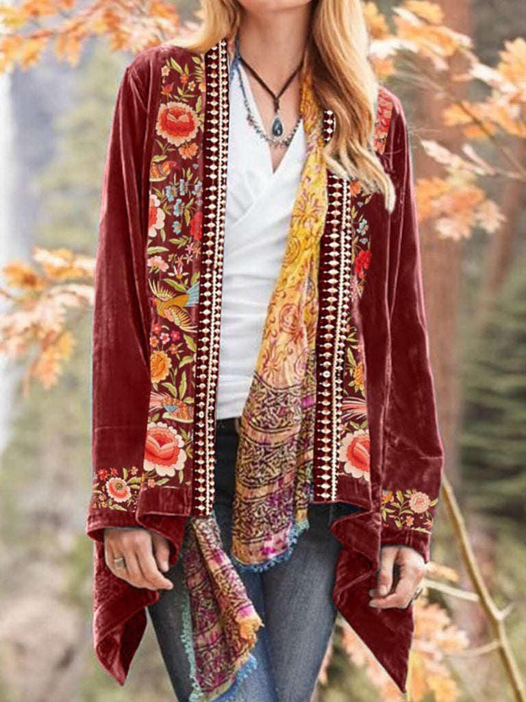 Bohemian Floral Cardigan Jacket