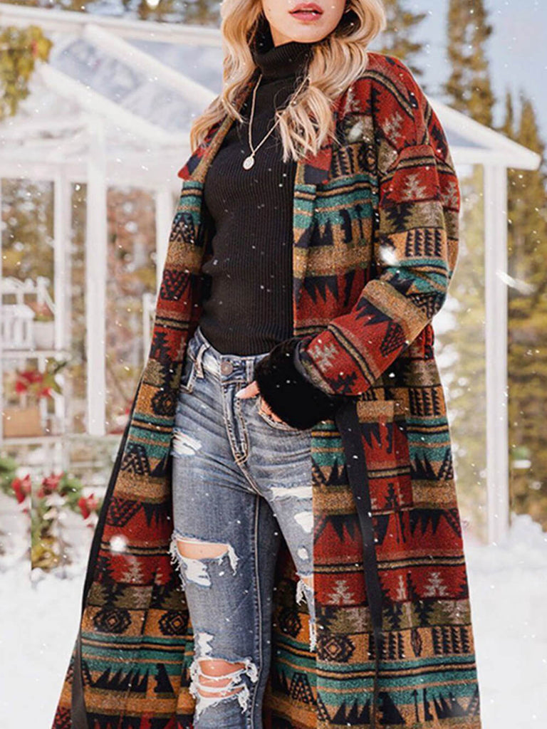 British Lapel Long Trench Coat