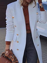 Indlæs billede til gallerivisning Double Breasted Mid Length Woolen Coat