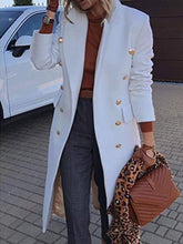 Indlæs billede til gallerivisning Double Breasted Mid Length Woolen Coat