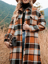 Load image into Gallery viewer, Lapel Collar Loose Woolen Plaid Coat