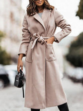 Load image into Gallery viewer, Simple Solid Color Lapel Woolen Coat