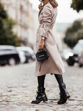 Load image into Gallery viewer, Simple Solid Color Lapel Woolen Coat