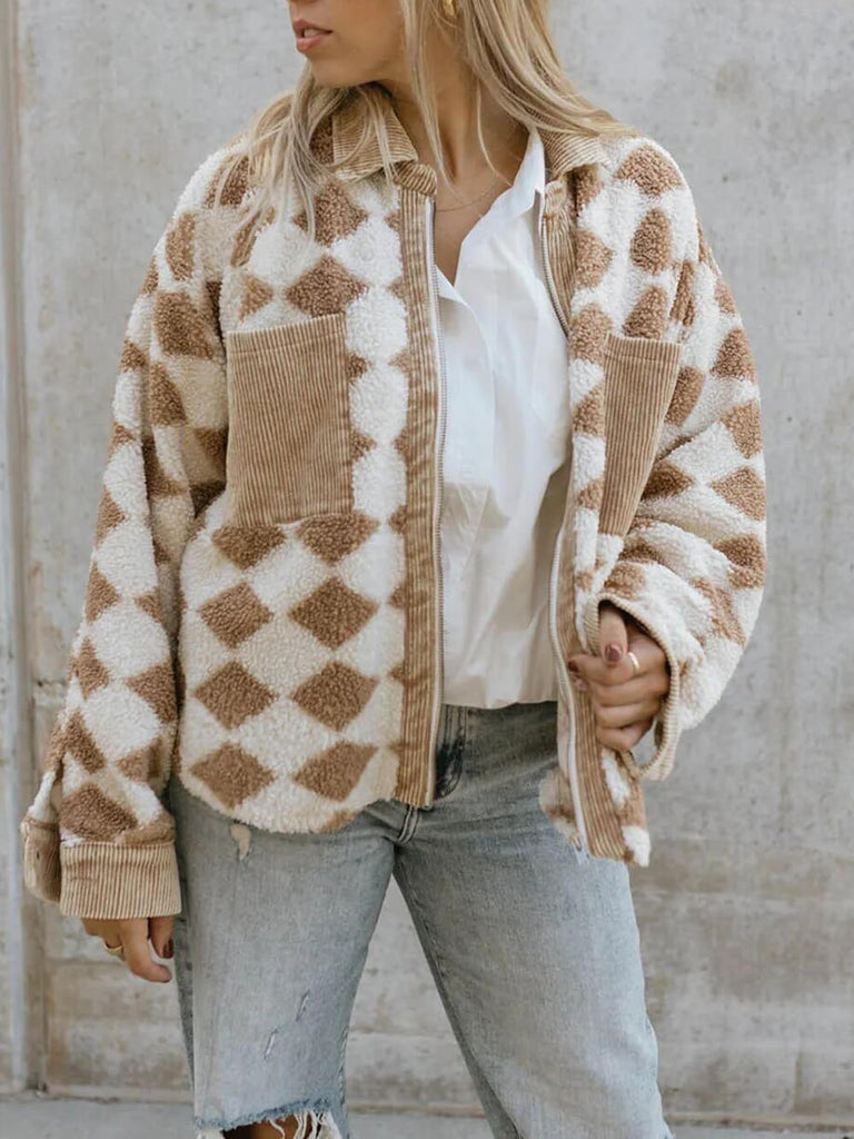 Fashion Plush Zipper Jacket