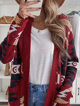 Load image into Gallery viewer, Mid Length Sweater Cardigan Coat