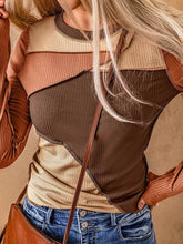 Load image into Gallery viewer, Thin Colorblock Ribbed Top
