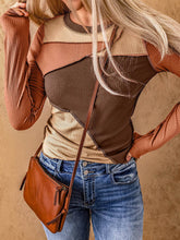 Load image into Gallery viewer, Thin Colorblock Ribbed Top