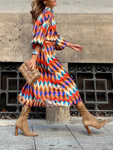 Indlæs billede til gallerivisning Elegant Stand Collar Mid Length Dress