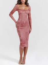 Laden Sie das Bild in den Galerie-Viewer, Pink Print Corset Dress