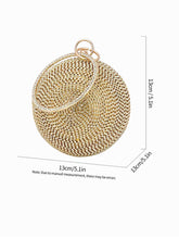 Load image into Gallery viewer, Round Crystal Rhinestone Wrist Tote