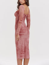 Load image into Gallery viewer, Pink Print Corset Dress