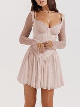 Load image into Gallery viewer, Lace Cup A Hem Mini Dress