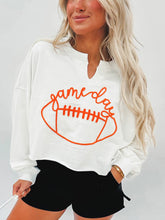 Load image into Gallery viewer, Casual Rugby Letter Embroidered Pullover Sweatshirt