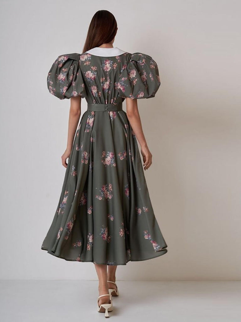 Elegant Floral Midi Dress