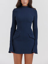 Load image into Gallery viewer, Navy Mini Dress