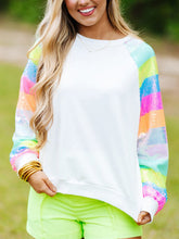 Laden Sie das Bild in den Galerie-Viewer, Sequin Patchwork Pullover Crew Neck Sweatshirt