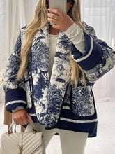 Lataa kuva Galleria-katseluun, Printed Cotton-Padded Jacket With Double Pockets