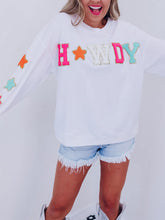 Laden Sie das Bild in den Galerie-Viewer, Fashion Letter Star Print Sweatshirt