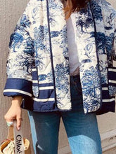 Görseli Galeri görüntüleyiciye yükleyin, Printed Cotton-Padded Jacket With Double Pockets