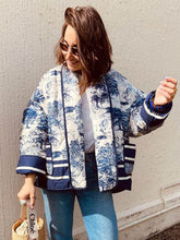 Görseli Galeri görüntüleyiciye yükleyin, Printed Cotton-Padded Jacket With Double Pockets