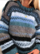 Carica l&#39;immagine nel visualizzatore di Gallery, Rainbow Loose Casual Warm Knit Sweater