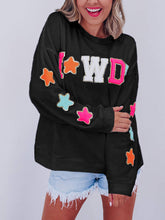 Laden Sie das Bild in den Galerie-Viewer, Fashion Letter Star Print Sweatshirt