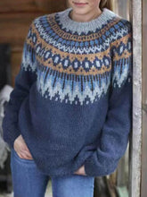 Carregar imagem no visualizador da galeria, Thick Needle Thick Jacquard Sweater