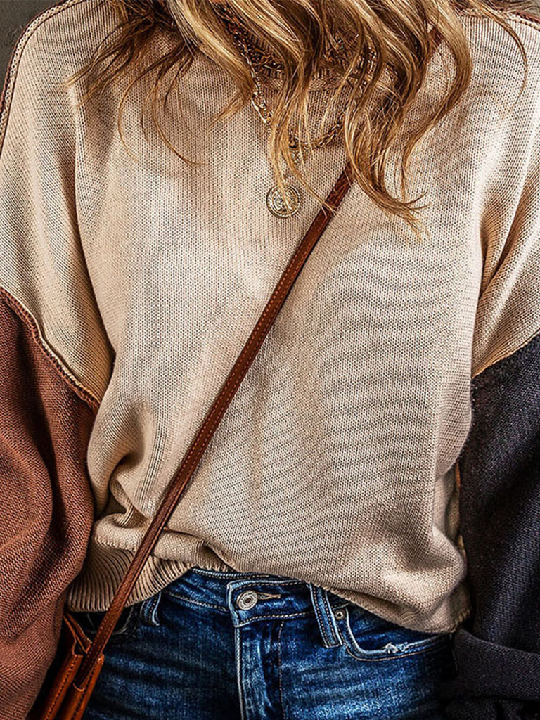 Sweat-shirt polyvalent à couleurs contrastées