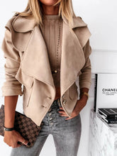 Laden Sie das Bild in den Galerie-Viewer, Suede Button Down Jacket Small Coat