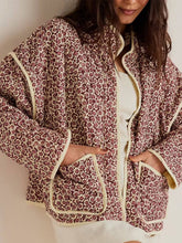 Lataa kuva Galleria-katseluun, Cardigan Cotton Coat With Printed Thin Pockets