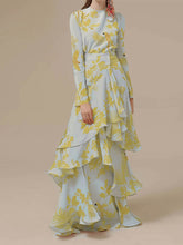 Carregar imagem no visualizador da galeria, Irregular Long Dress With Ruffles